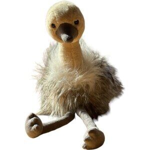 14" Purely Luxe Plush Ostrich Toy With Luxe Faux Fur Aurora